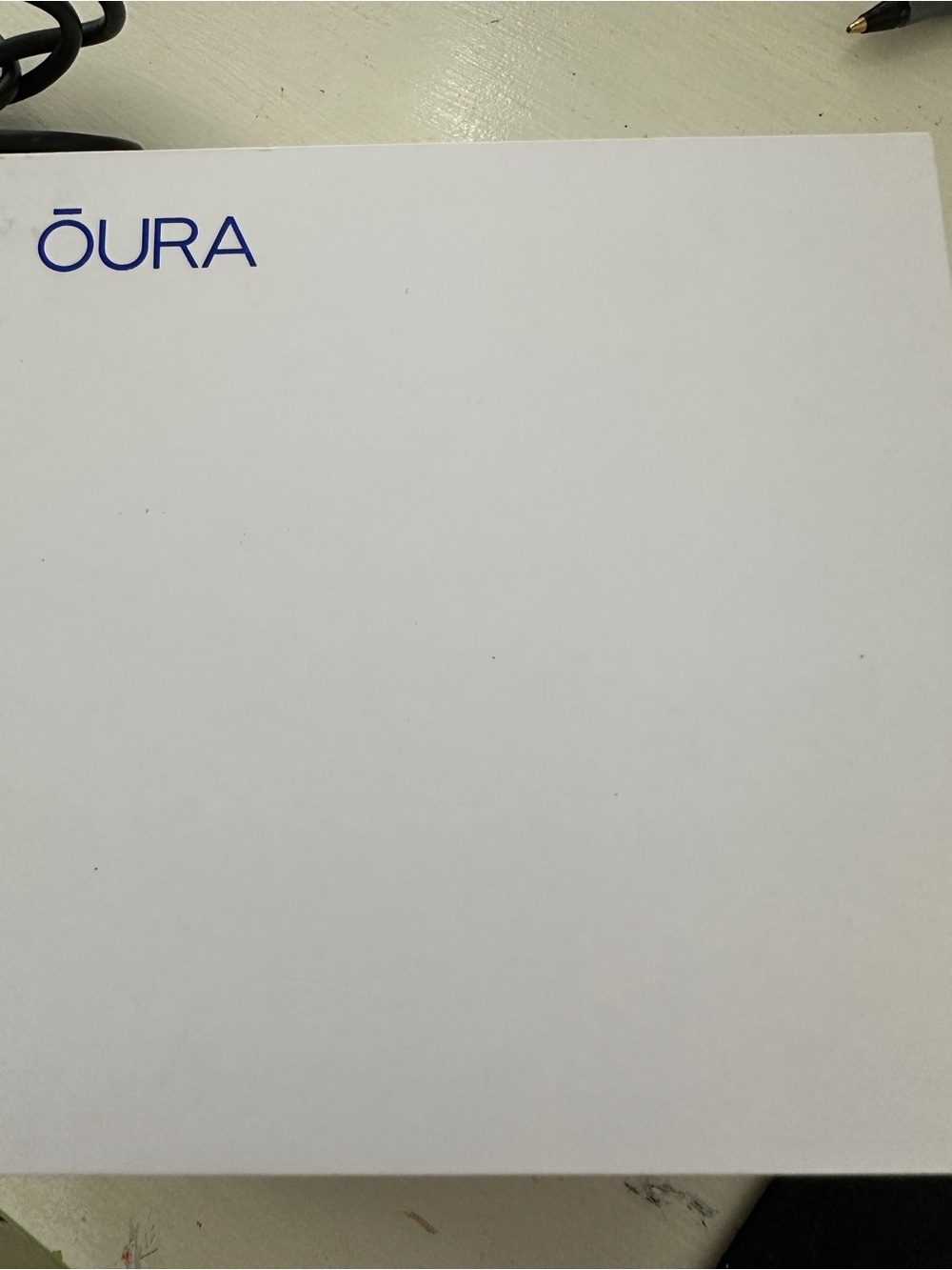 Oura White Box with Blue Logo